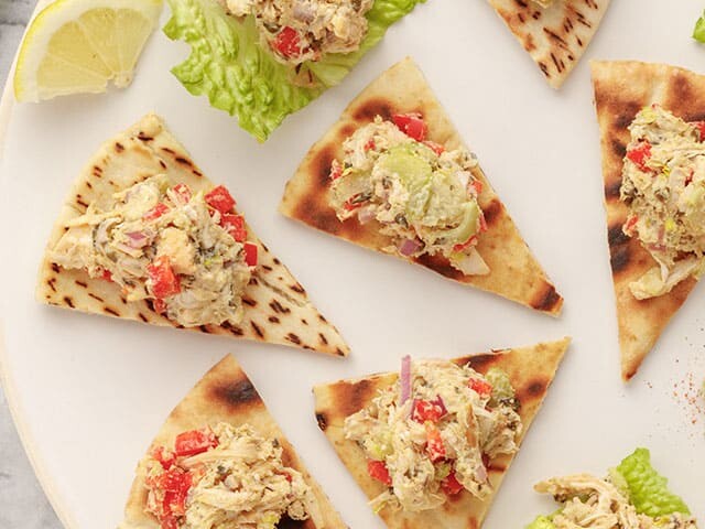 Cedar's Hommus Chicken Salad on crackers