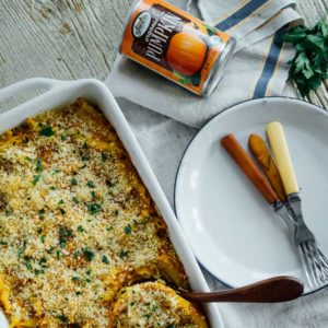 Baked pumpkin Mac and cheese