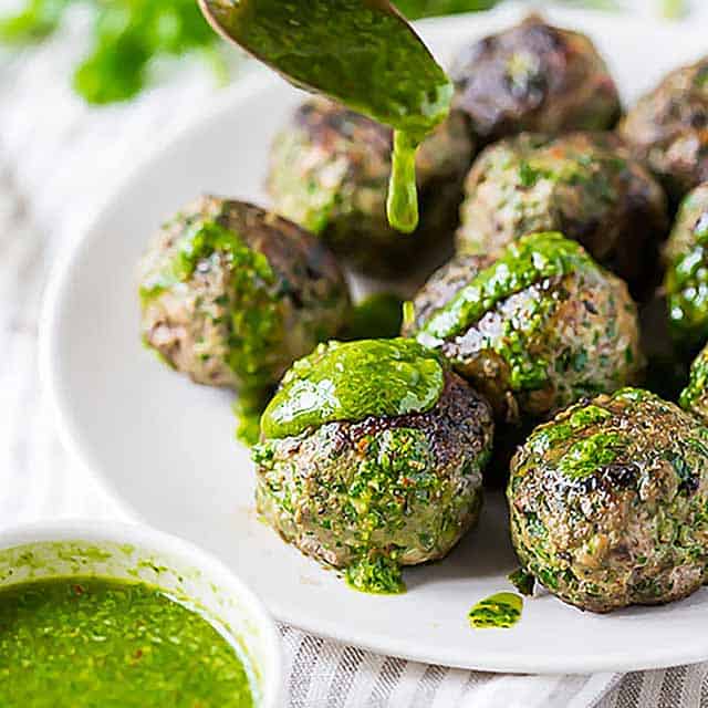 Chimichurri Meatballs