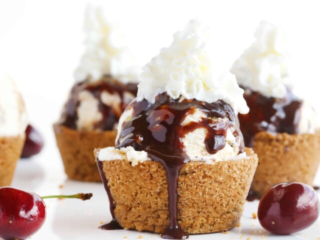 Finished Cookie Bowls with Gelato