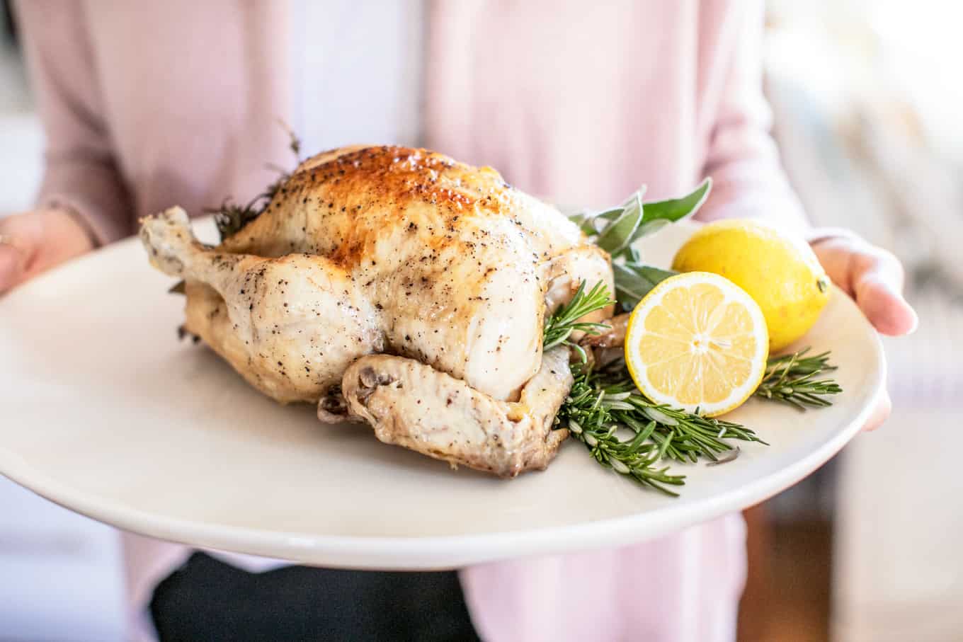 Instant Pot Chicken on Platter