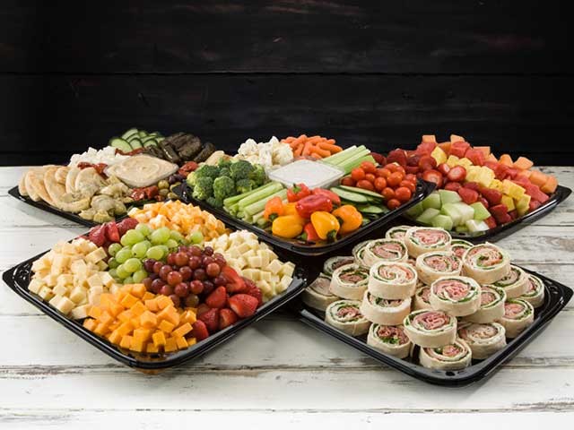 Graduation party catering trays