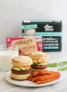 Veggie Sausage, Egg & Cheese Breakfast Sliders