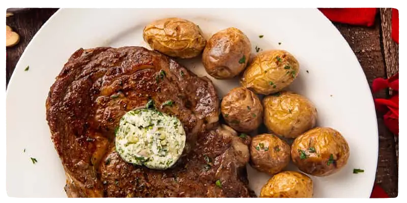 Steak and potatoes