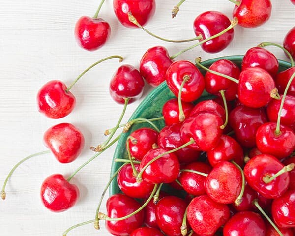 cherries in a bowl