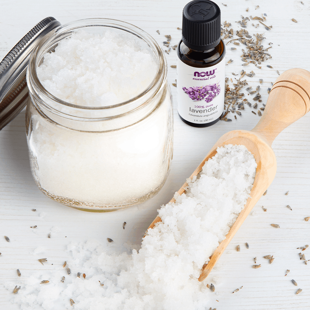 Bath salt in a jar