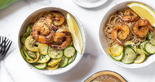 herb butter shrimp bowls