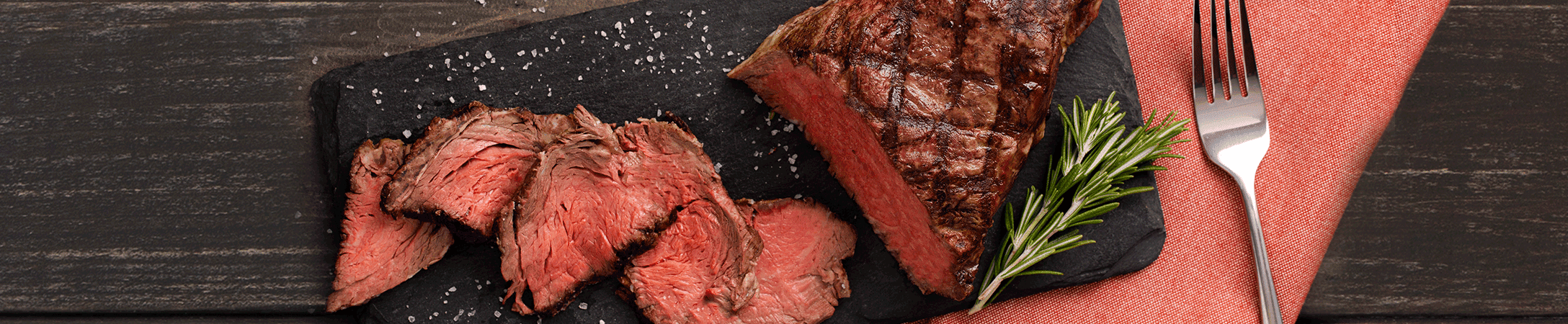 grass fed steak on a plate