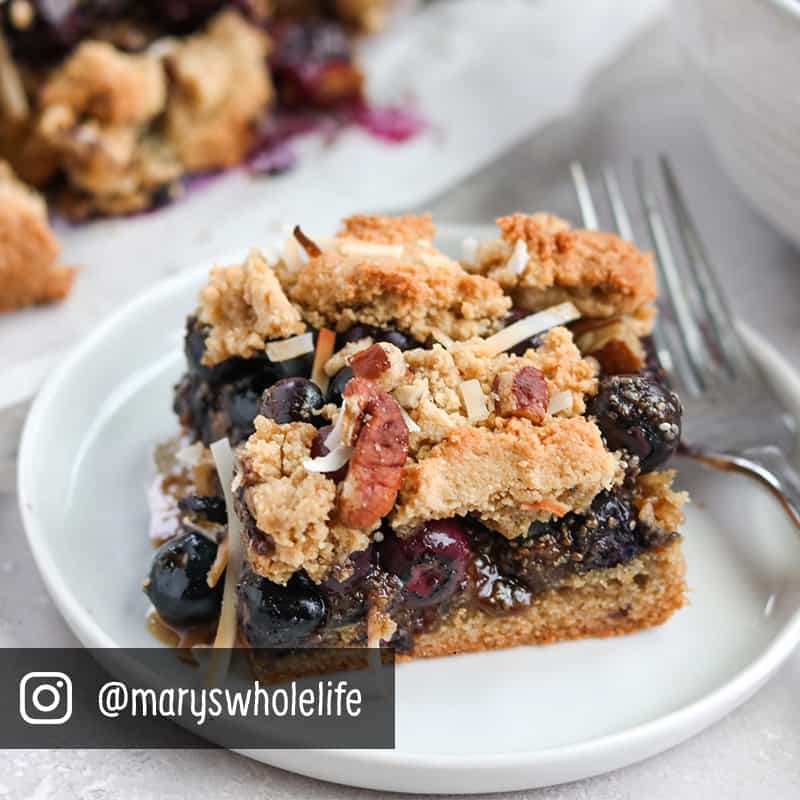 Paleo Blueberry Crumb Bars