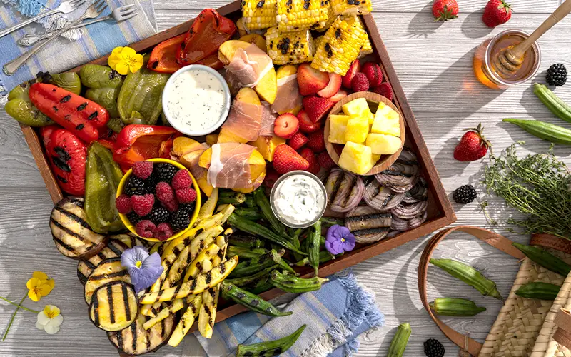 Farmers Market grilled charcuterie board