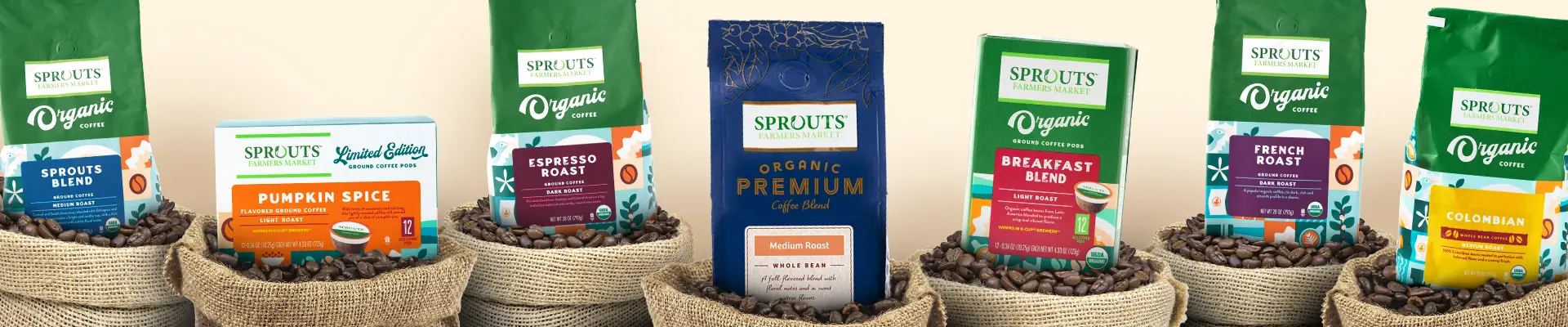 Sprouts brand coffee variety