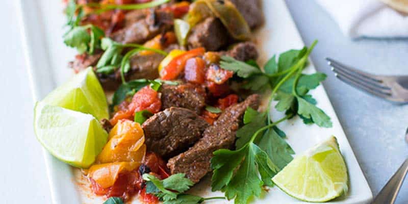 Chipotle sirloin fajitas