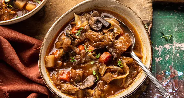 Irish stew in a bowl