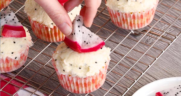 lemon cupcakes on a cooling rack