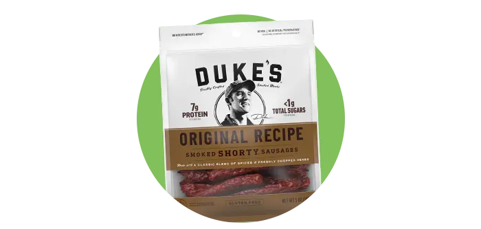 Package of Dukes Short Sausages