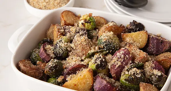 Parmesan Potatoes and Brussels Sprouts