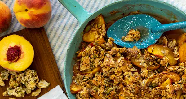 Peach Granola Bake
