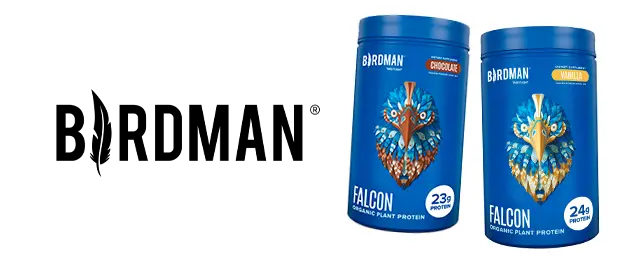 Birdman logo next to product