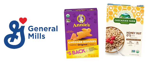 General Mills logo next to product variety