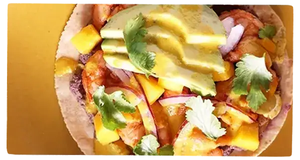 Shrimp Mango Tostata