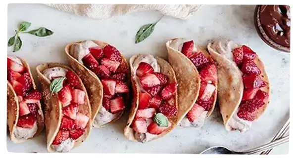 strawberry dessert tacos