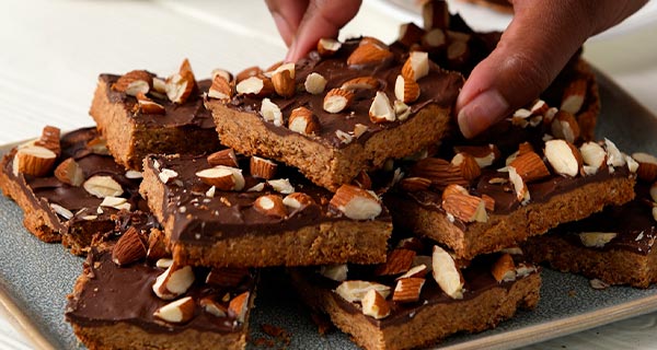 protein bars on a serving dish