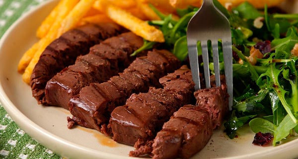 Mushroom Steak on a plate