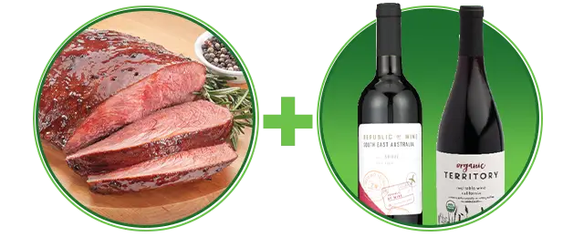 bourbon black pepper roast and Shiraz wines