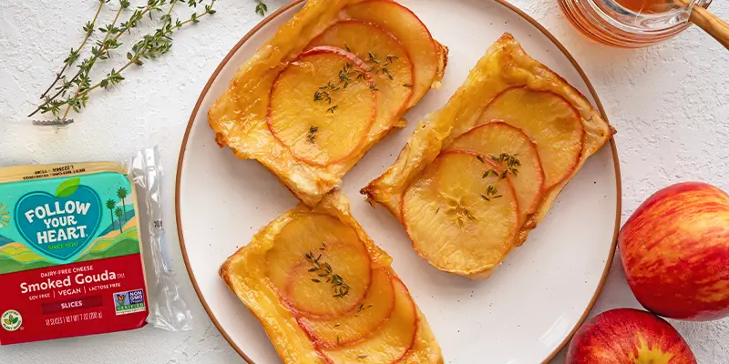 Apple Gouda Pastry on a plate