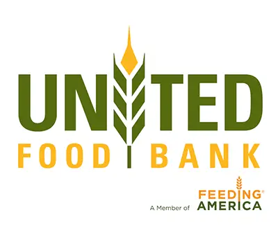 United Food Bank logo. Member of Feeding America