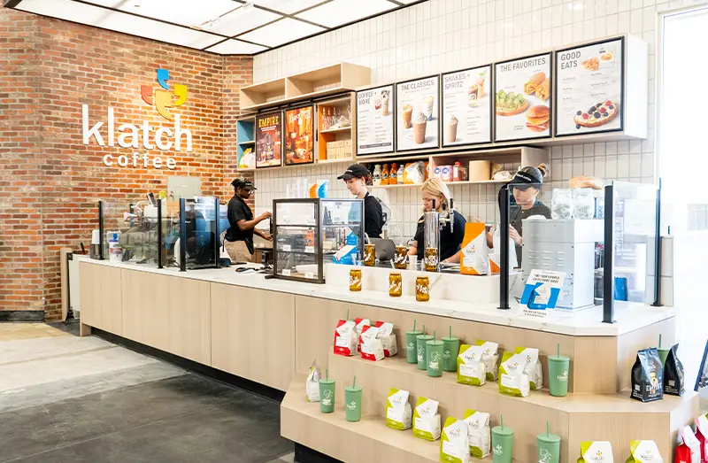 Klatch Coffee counter in Sprouts store