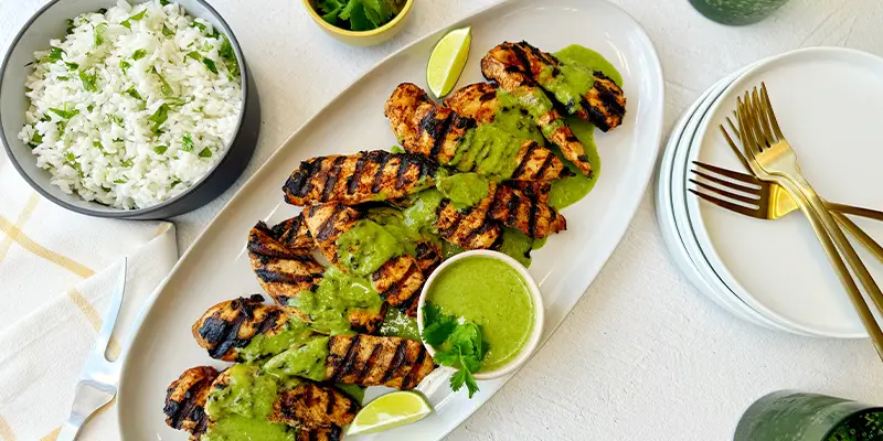 Peruvian Chicken with Aji Verde Sauce