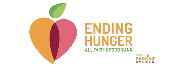 All Faiths Food Bank logo. Ending hunger. Member of Feeding America.