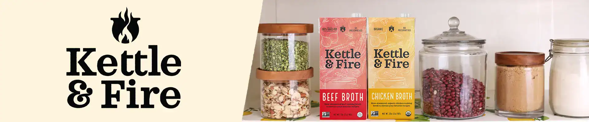 Kettle and Fire logo next to product.