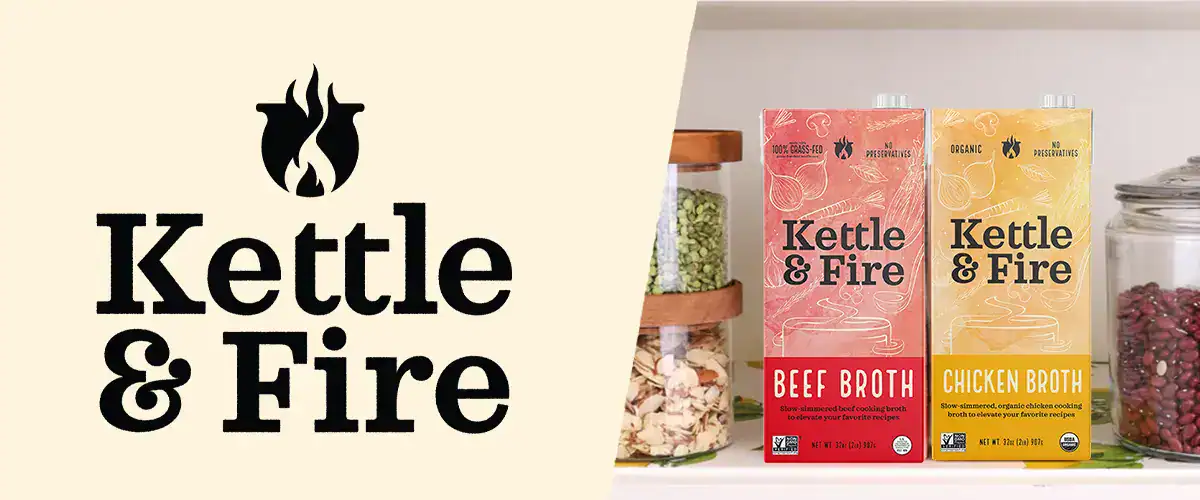 Kettle and Fire logo next to product.