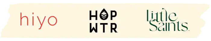 Hiyo, HopWtr and Little Saints logos