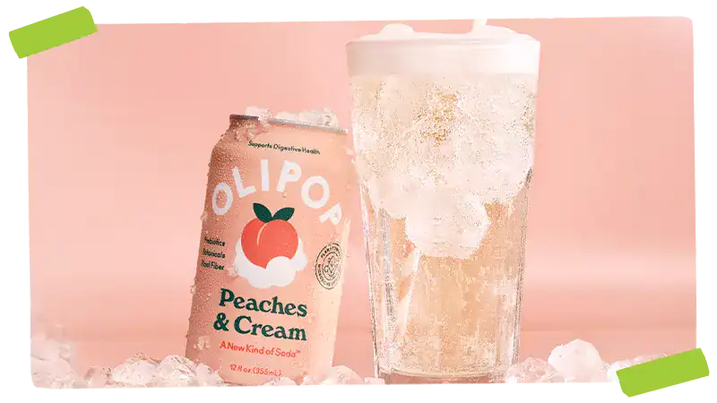 olipop peaches and cream soda