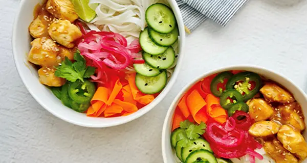 Gluten-free Bahn Mi Chicken Bowls