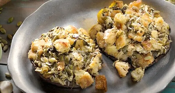 Winter Stuffed Mushrooms