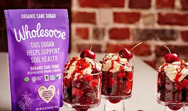 wholesome sugar next to parfaits