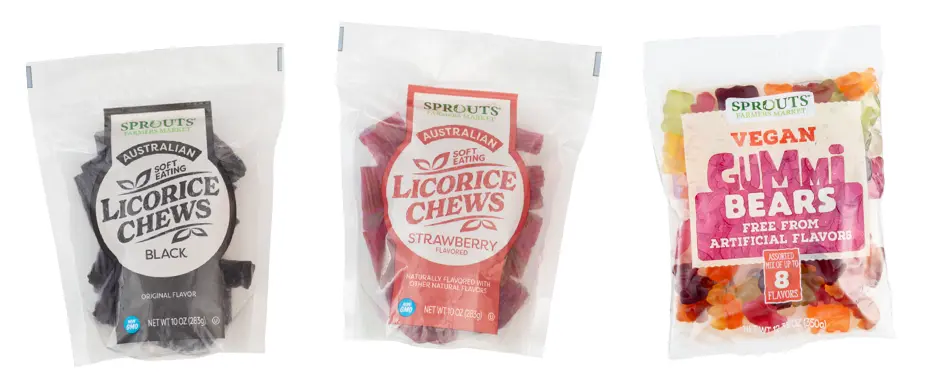 Sprouts licorice and gummy bears