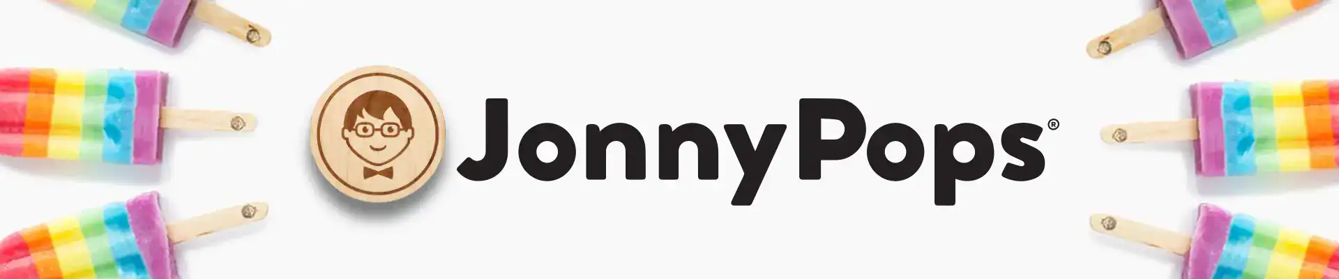 JonnyPops logo surrounded by pops