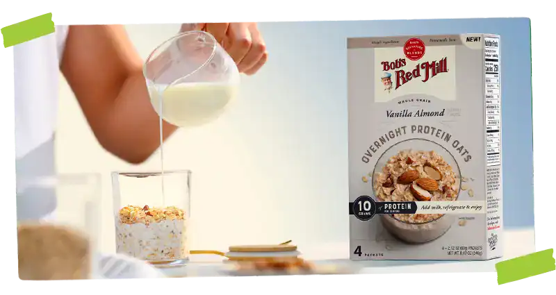Vanilla Almond Protein Overnight Oats