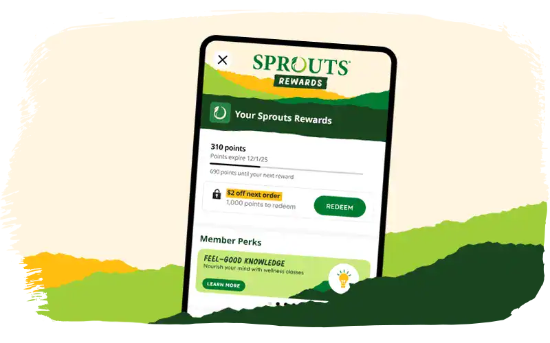 Sprouts Rewards home screen on phone