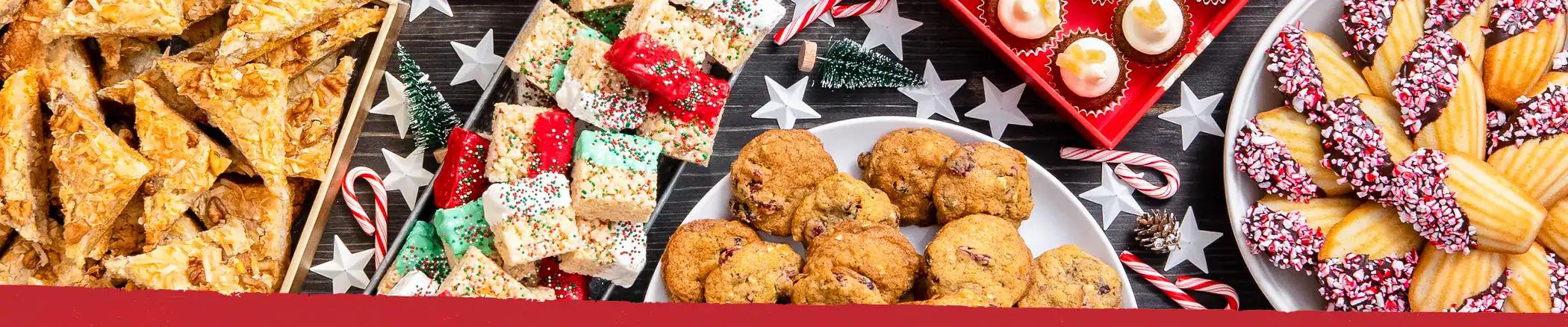 Holiday dessert tablescape