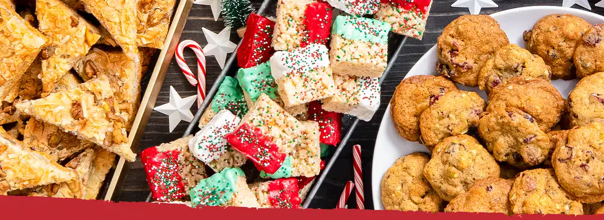 Holiday dessert tablescape