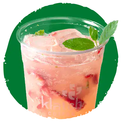 Strawberry mint sparkler drink