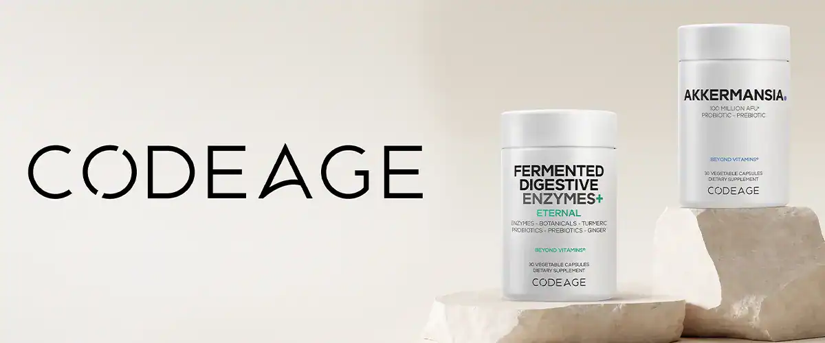 Codeage logo next to product