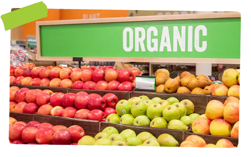 Organic produce stand