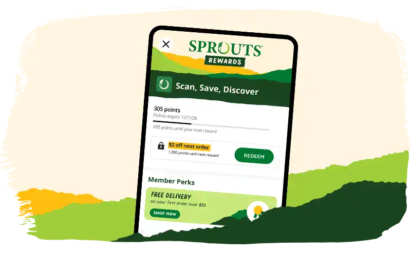 Sprouts Loyalty App on a Phone Screen